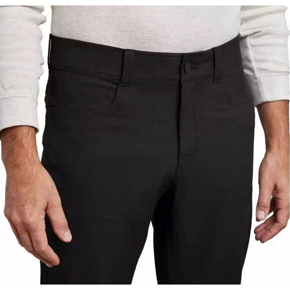 NWT KIRKLAND SIGNATURE Men’s Stretch Tech Pant 32x34 Black Zip Pockets Comfort - Picture 4 of 15